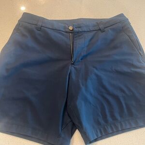 Lululemon Athletica Navy Flat Front ABC Commission Shorts